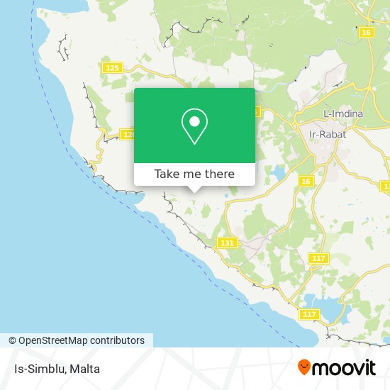 Is-Simblu map