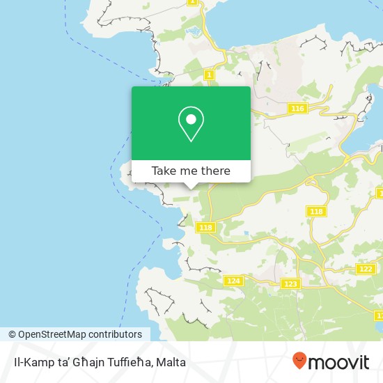 Il-Kamp ta’ Għajn Tuffieħa map