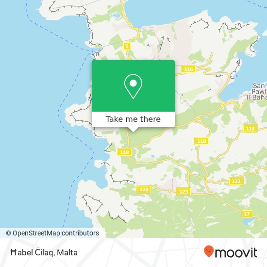 Ħabel Ċilaq map