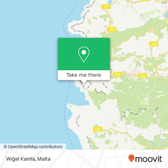 Wiġel Kamla map
