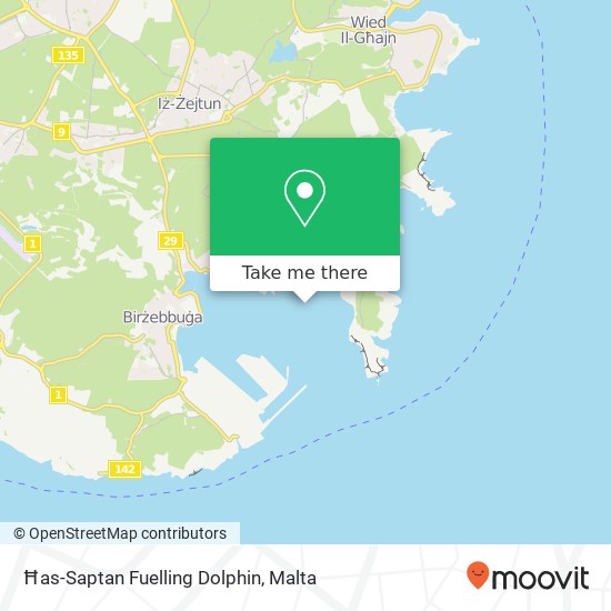 Ħas-Saptan Fuelling Dolphin map