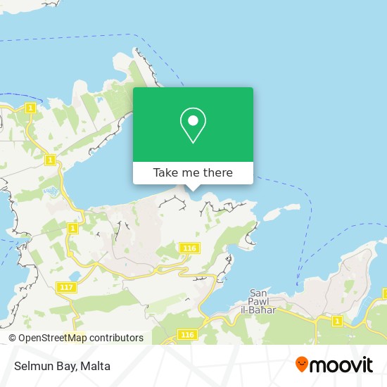 Selmun Bay map