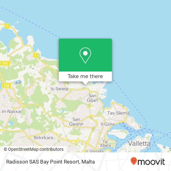 Radisson SAS Bay Point Resort map
