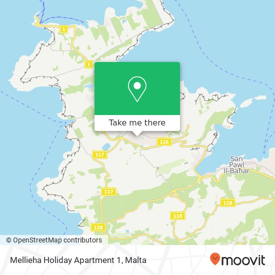 Mellieha Holiday Apartment 1 map