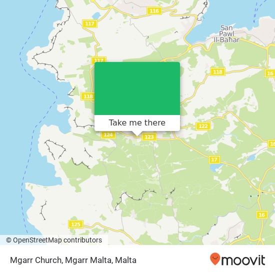Mgarr Church, Mgarr Malta map