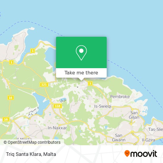 Triq Santa Klara map