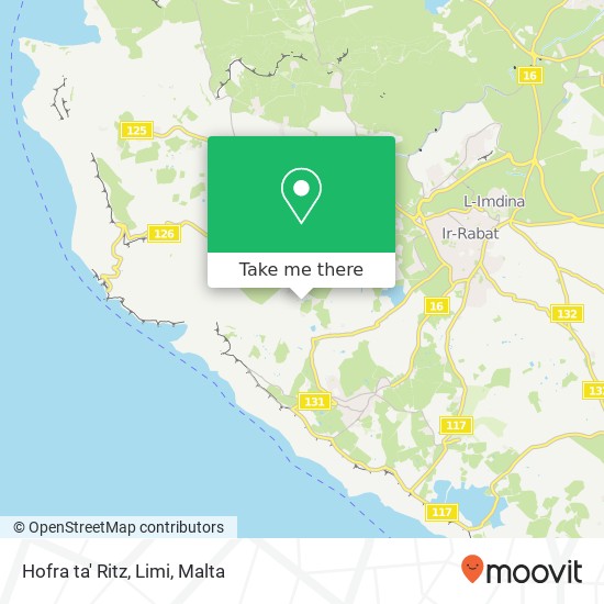 Hofra ta' Ritz, Limi map