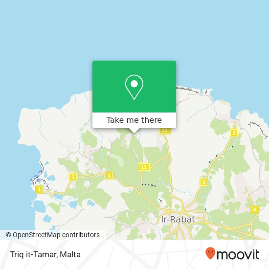 Triq it-Tamar map