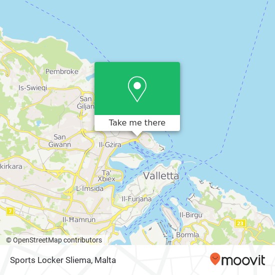 Sports Locker Sliema map