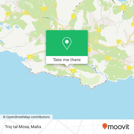 Triq tal-Moxa map