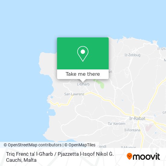 Triq Frenċ ta' l-Għarb / Pjazzetta l-Isqof Nikol Ġ. Cauchi map