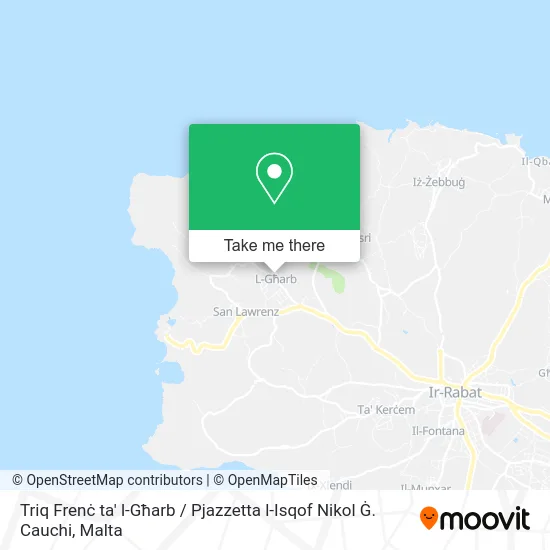 Triq Frenċ ta' l-Għarb / Pjazzetta l-Isqof Nikol Ġ. Cauchi map