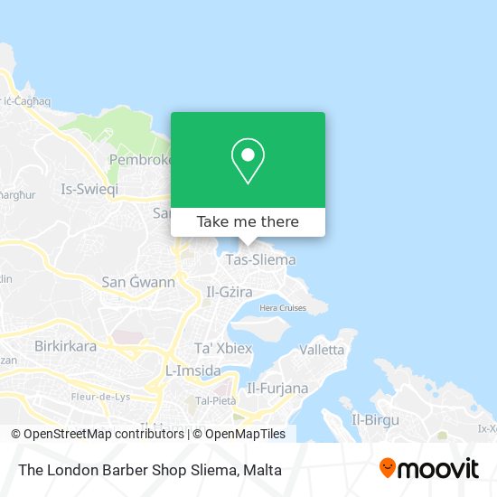 The London Barber Shop Sliema map