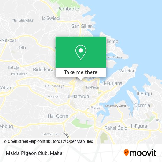 Msida Pigeon Club map