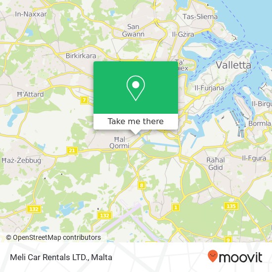 Meli Car Rentals LTD. map