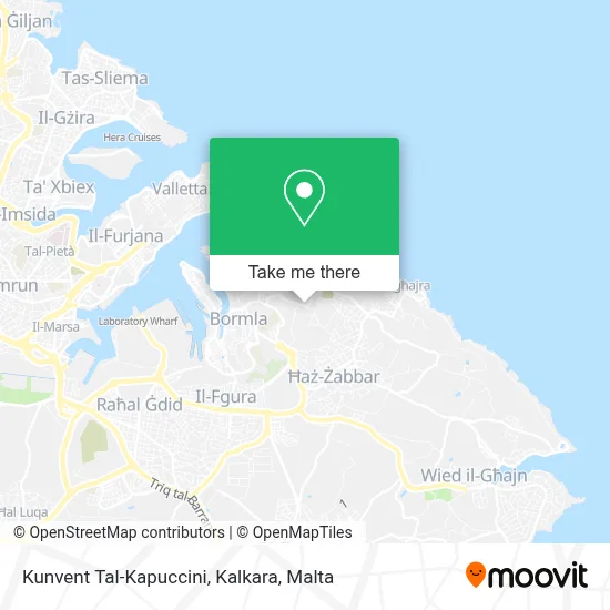 Kunvent Tal-Kapuccini, Kalkara map