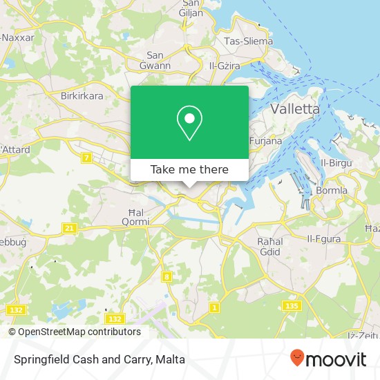 Springfield Cash and Carry map