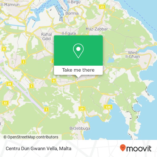 Centru Dun Gwann Vella map