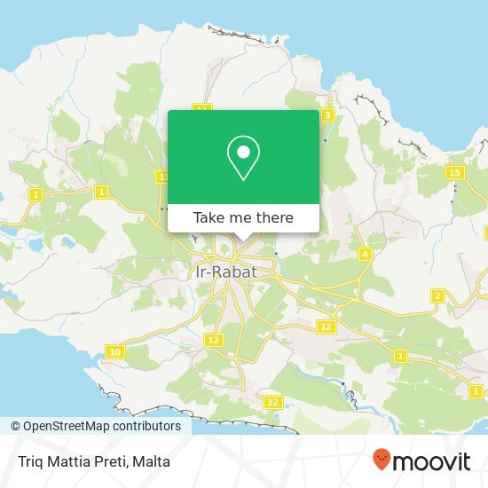 Triq Mattia Preti map