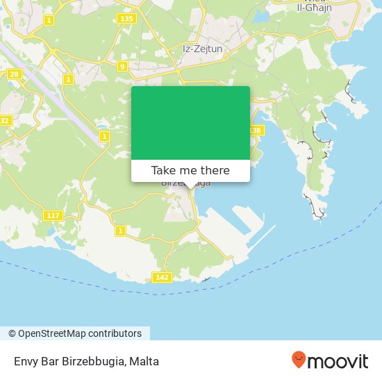 Envy Bar Birzebbugia map