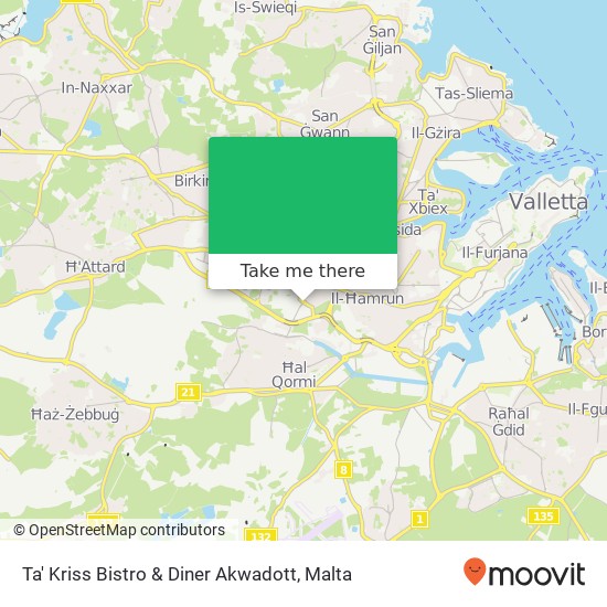 Ta' Kriss Bistro & Diner Akwadott map