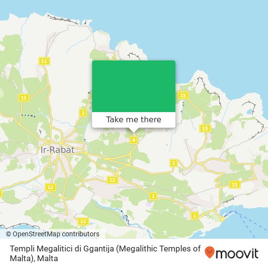 Templi Megalitici di Ggantija (Megalithic Temples of Malta) map