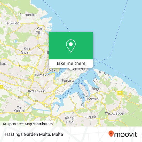 Hastings Garden Malta map