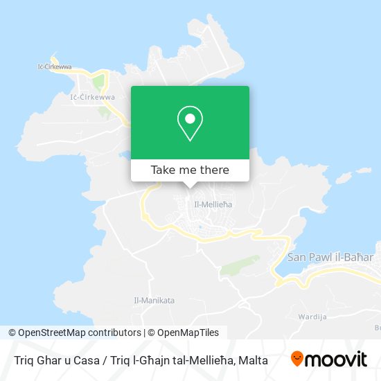 Triq Ghar u Casa / Triq l-Għajn tal-Mellieħa map