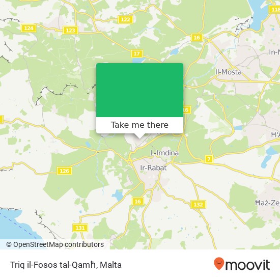 Triq il-Fosos tal-Qamħ map