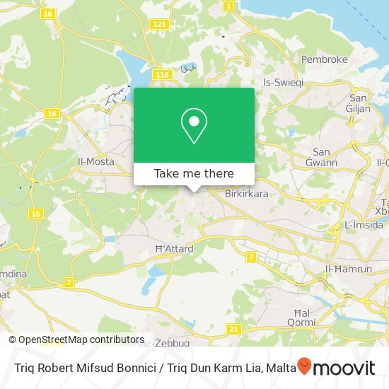 Triq Robert Mifsud Bonnici / Triq Dun Karm Lia map