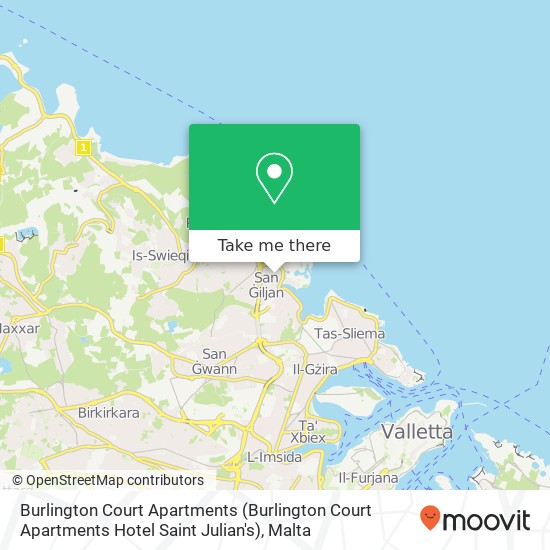 Burlington Court Apartments (Burlington Court Apartments Hotel Saint Julian's) map