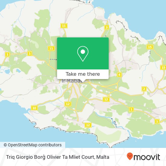 Triq Giorgio Borġ Olivier Ta Mliet Court map