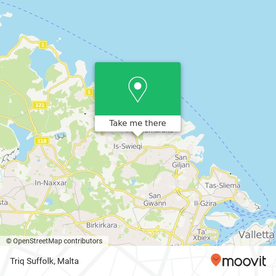 Triq Suffolk map