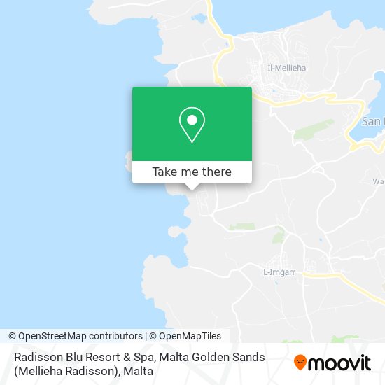 Radisson Blu Resort & Spa, Malta Golden Sands (Mellieha Radisson) map