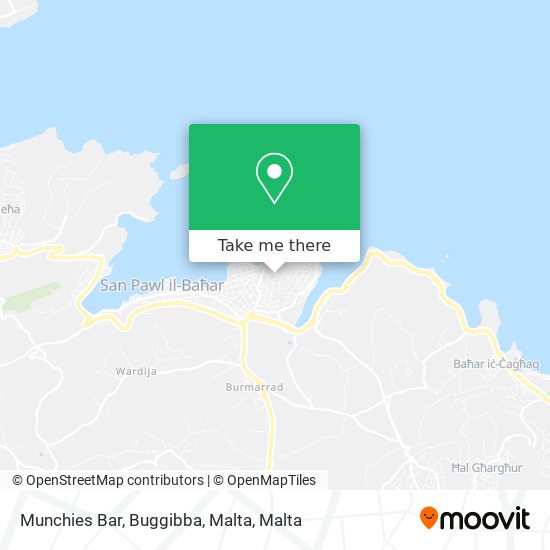 Munchies Bar, Buggibba, Malta map