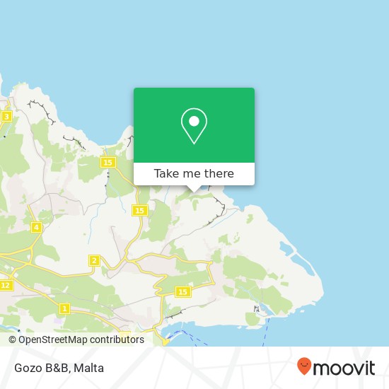 Gozo B&B map