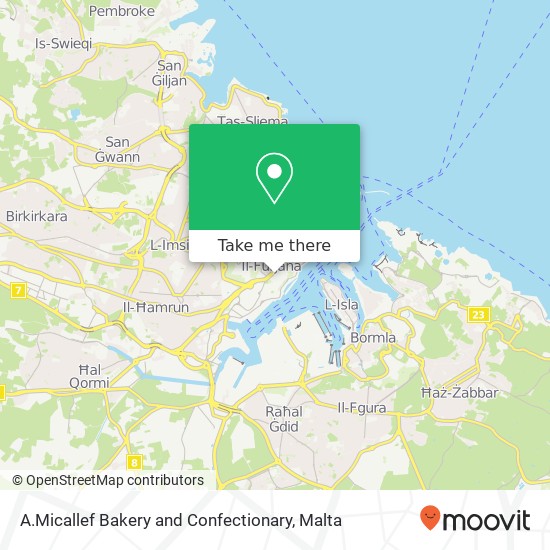 A.Micallef Bakery and Confectionary map
