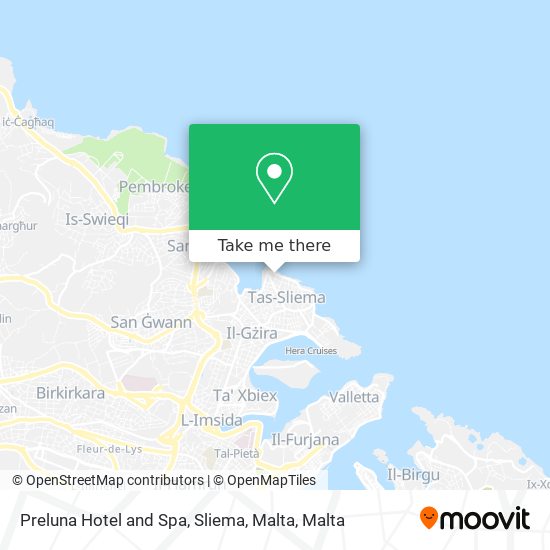 Preluna Hotel and Spa, Sliema, Malta map