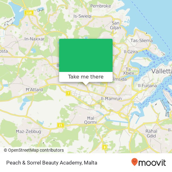 Peach & Sorrel Beauty Academy map