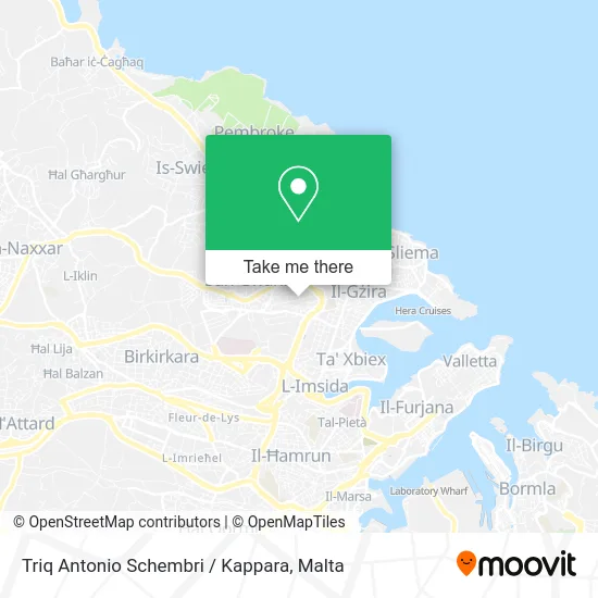 Triq Antonio Schembri / Kappara map
