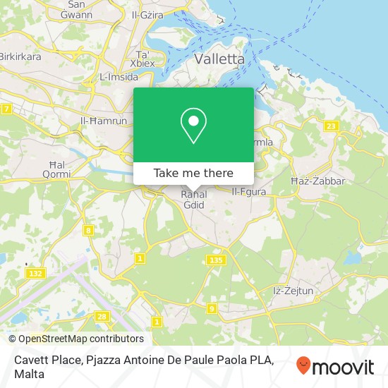 Cavett Place, Pjazza Antoine De Paule Paola PLA map