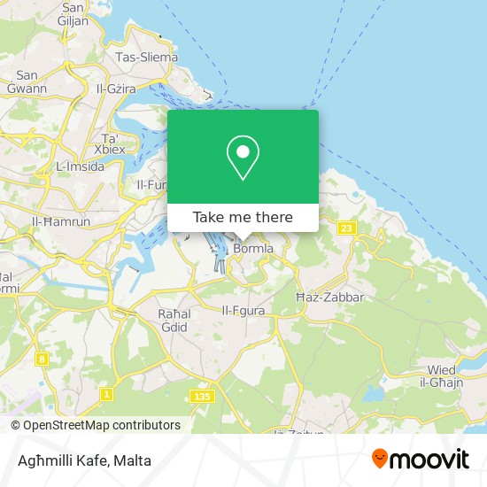 Agħmilli Kafe map