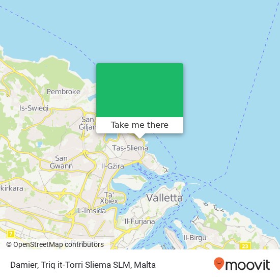 Damier, Triq it-Torri Sliema SLM map