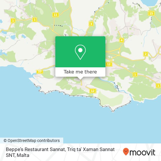 Beppe's Restaurant Sannat, Triq ta' Xaman Sannat SNT map