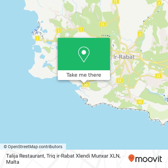 Talija Restaurant, Triq ir-Rabat Xlendi Munxar XLN map