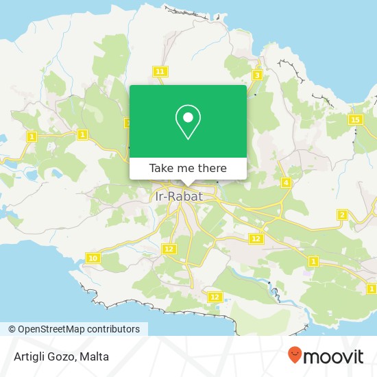 Artigli Gozo, Triq ir-Repubblika Rabat VCT map