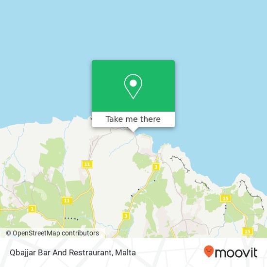 Qbajjar Bar And Restraurant, Triq ix-Xwejni Żebbuġ MFN map