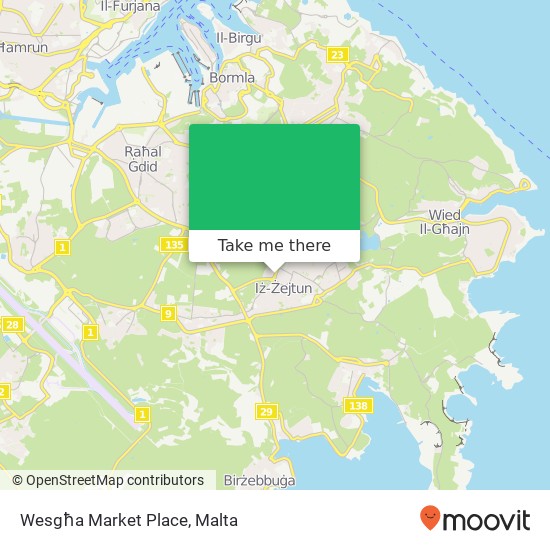 Wesgħa Market Place map