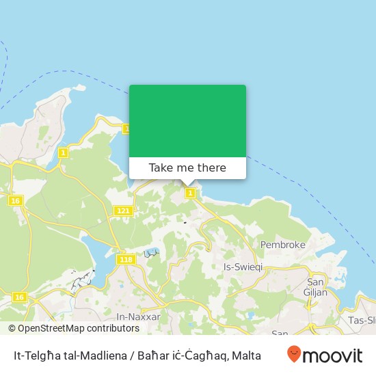 It-Telgħa tal-Madliena / Baħar iċ-Ċagħaq map