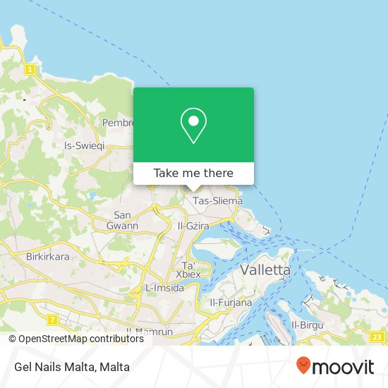 Gel Nails Malta map